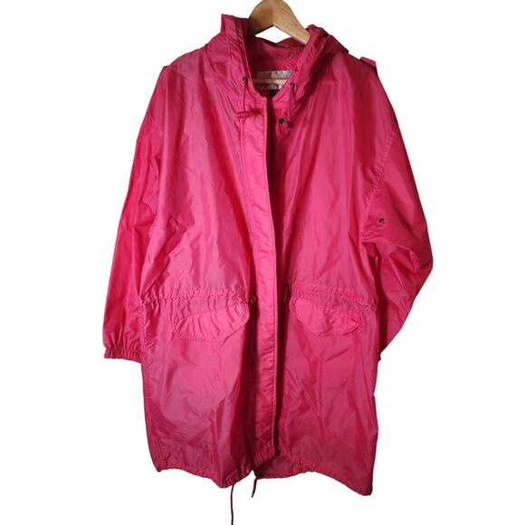 PACIFIC TRAIL Pink Nylon Hooded Outdoor Active Rain Jacket SZ M - Picture 1 of 10